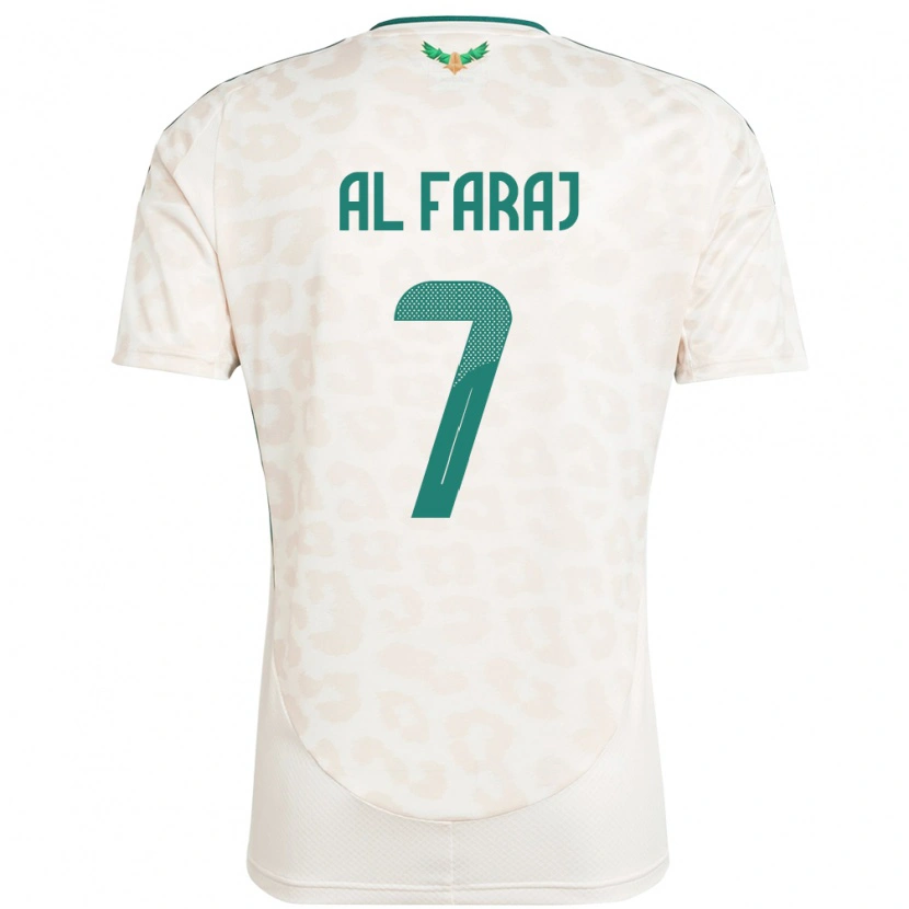 Danxen Hombre Camiseta Arabia Saudita Salman Al-Faraj #7 Blanco 2ª Equipación 24-26 La Camisa