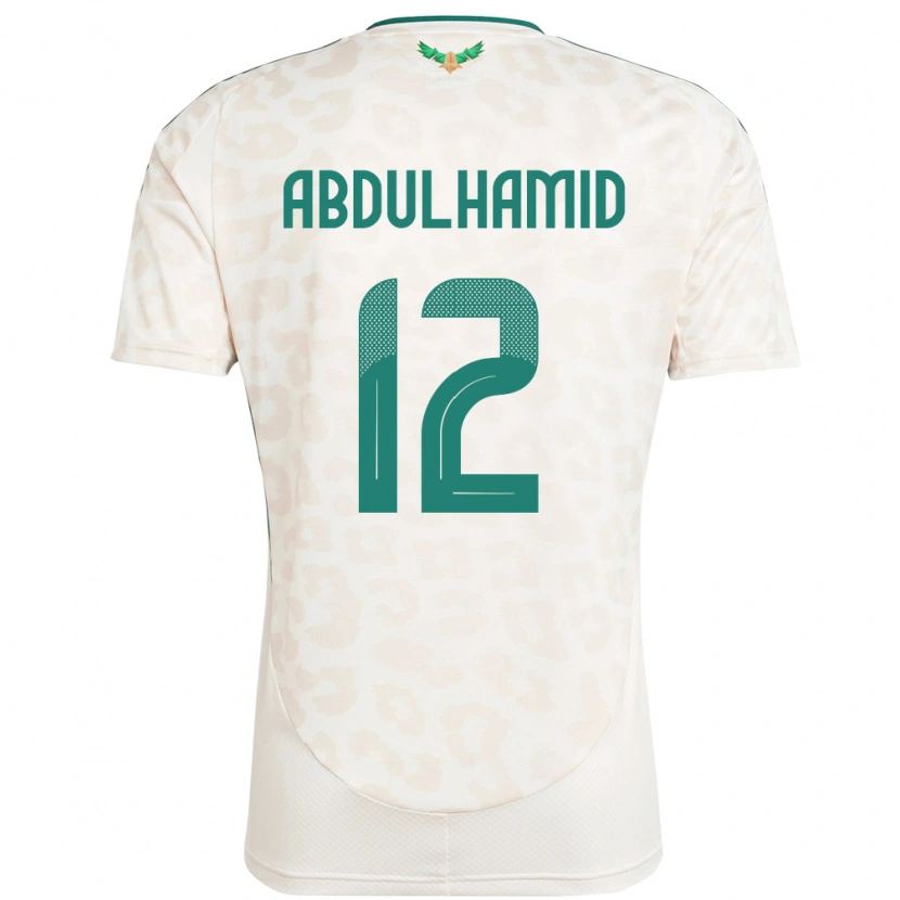 Danxen Hombre Camiseta Arabia Saudita Saud Abdulhamid #12 Blanco 2ª Equipación 24-26 La Camisa
