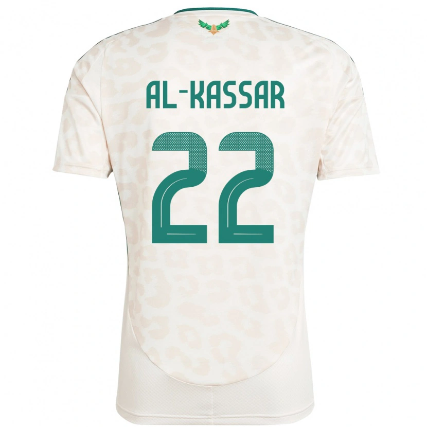 Danxen Hombre Camiseta Arabia Saudita Ahmed Al-Kassar #22 Blanco 2ª Equipación 24-26 La Camisa