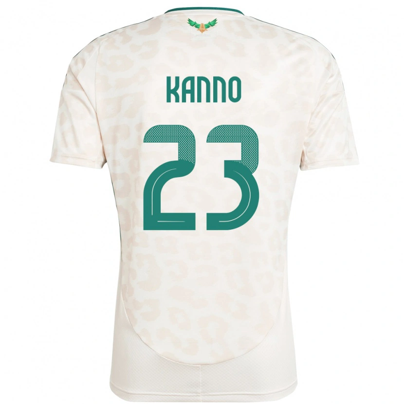 Danxen Hombre Camiseta Arabia Saudita Mohamed Kanno #23 Blanco 2ª Equipación 24-26 La Camisa