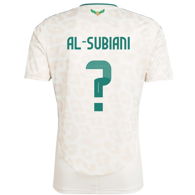 Danxen Hombre Camiseta Arabia Saudita Faisal Al-Subiani #0 Blanco 2ª Equipación 24-26 La Camisa