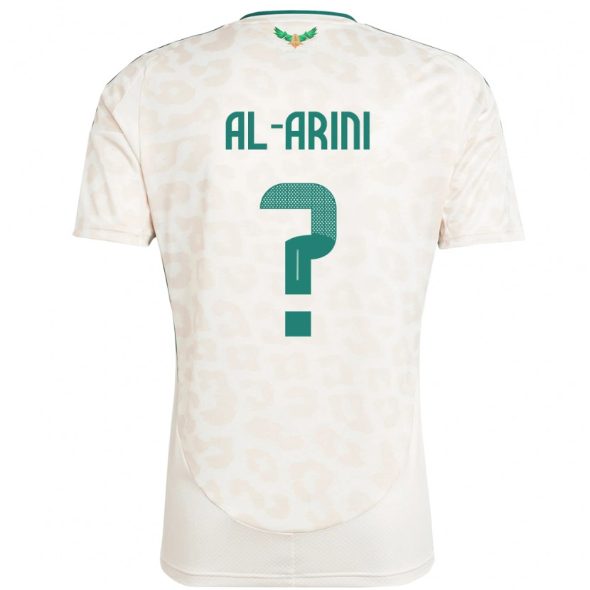 Danxen Hombre Camiseta Arabia Saudita Bassem Al-Arini #0 Blanco 2ª Equipación 24-26 La Camisa