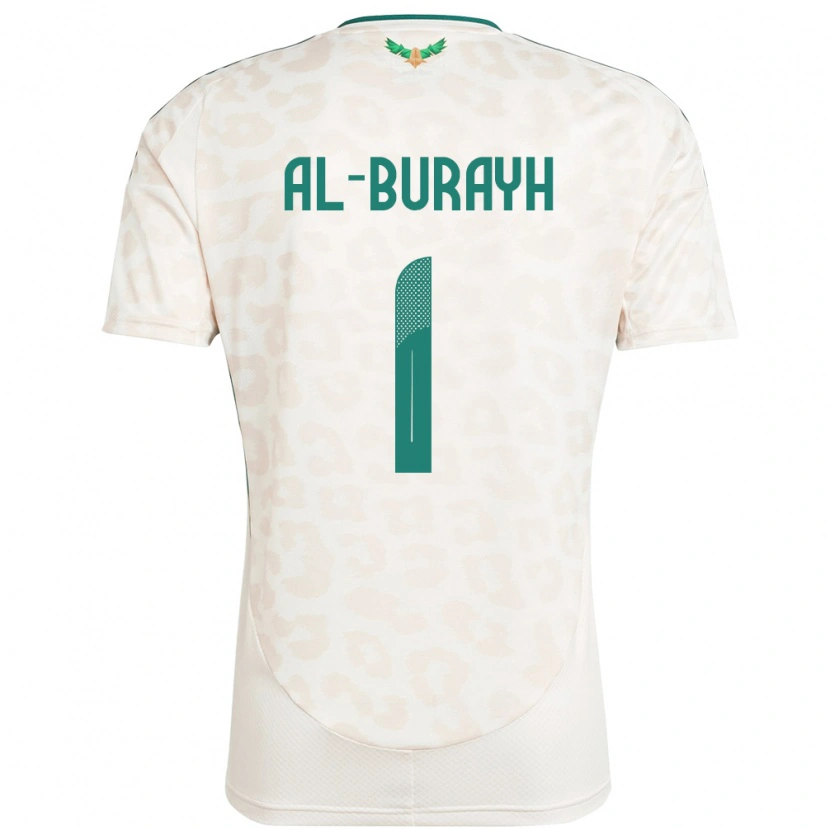 Danxen Hombre Camiseta Arabia Saudita Mahmoud Al-Burayh #1 Blanco 2ª Equipación 24-26 La Camisa