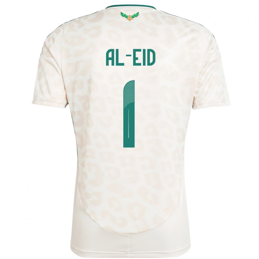 Danxen Hombre Camiseta Arabia Saudita Mousa Al-Eid #1 Blanco 2ª Equipación 24-26 La Camisa