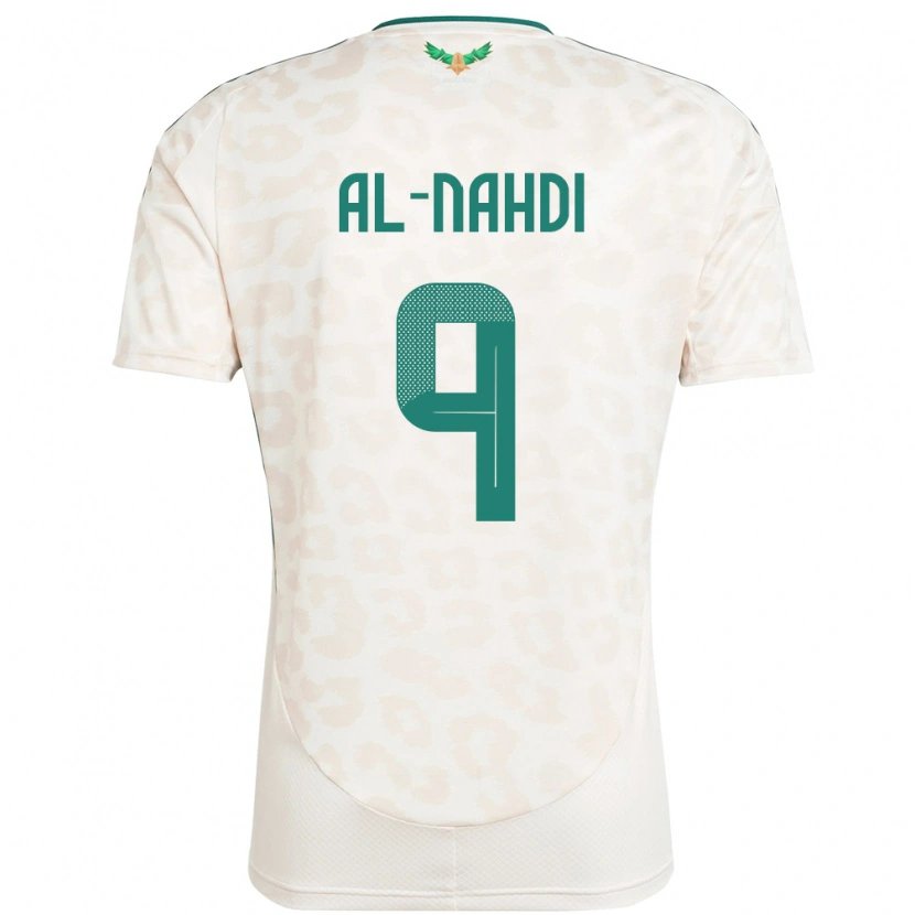 Danxen Hombre Camiseta Arabia Saudita Youssef Al-Nahdi #9 Blanco 2ª Equipación 24-26 La Camisa