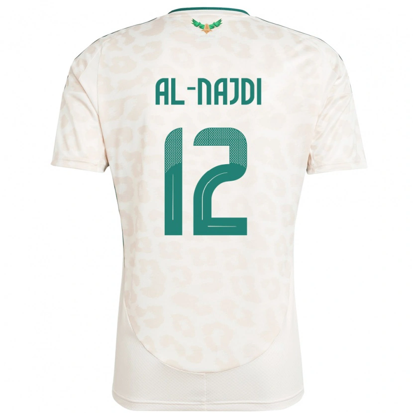 Danxen Hombre Camiseta Arabia Saudita Salem Al-Najdi #12 Blanco 2ª Equipación 24-26 La Camisa