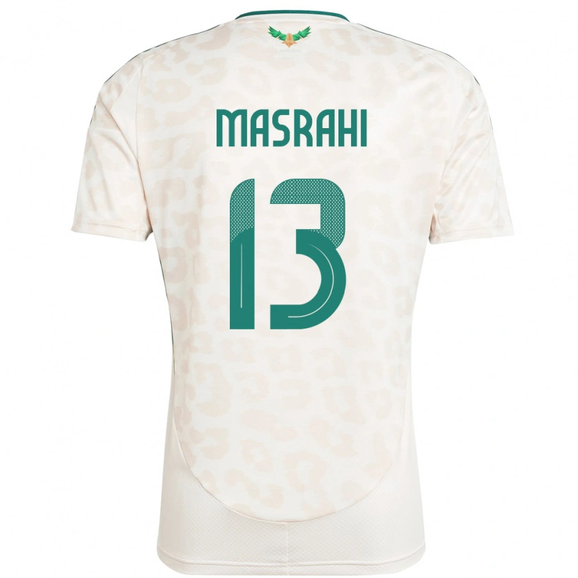 Danxen Hombre Camiseta Arabia Saudita Mubarak Masrahi #13 Blanco 2ª Equipación 24-26 La Camisa