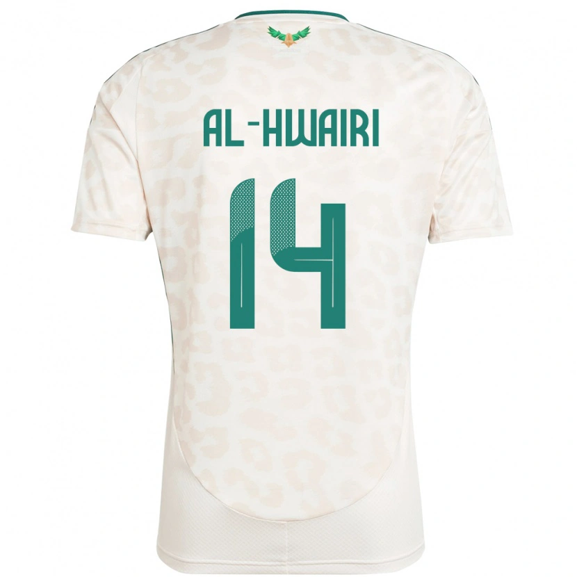 Danxen Hombre Camiseta Arabia Saudita Nawaf Al-Hwairi #14 Blanco 2ª Equipación 24-26 La Camisa