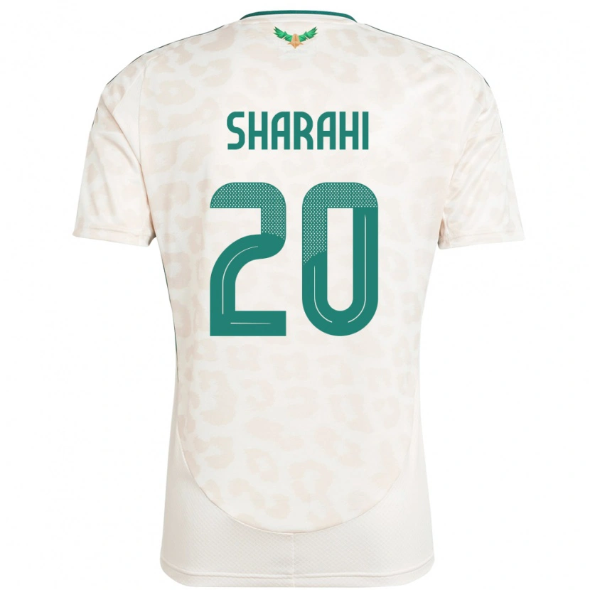 Danxen Hombre Camiseta Arabia Saudita Anwar Sharahi #20 Blanco 2ª Equipación 24-26 La Camisa