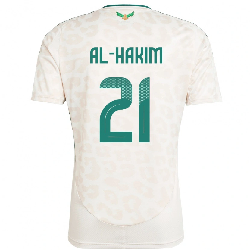 Danxen Hombre Camiseta Arabia Saudita Mohammed Al-Hakim #21 Blanco 2ª Equipación 24-26 La Camisa