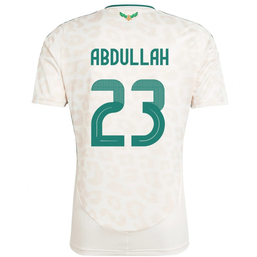 Danxen Hombre Camiseta Arabia Saudita Nawaf Abdullah #23 Blanco 2ª Equipación 24-26 La Camisa
