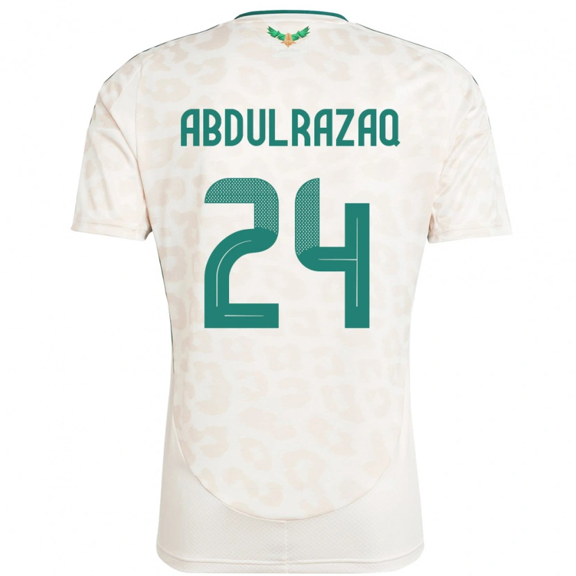 Danxen Hombre Camiseta Arabia Saudita Aseel Abdulrazaq #24 Blanco 2ª Equipación 24-26 La Camisa