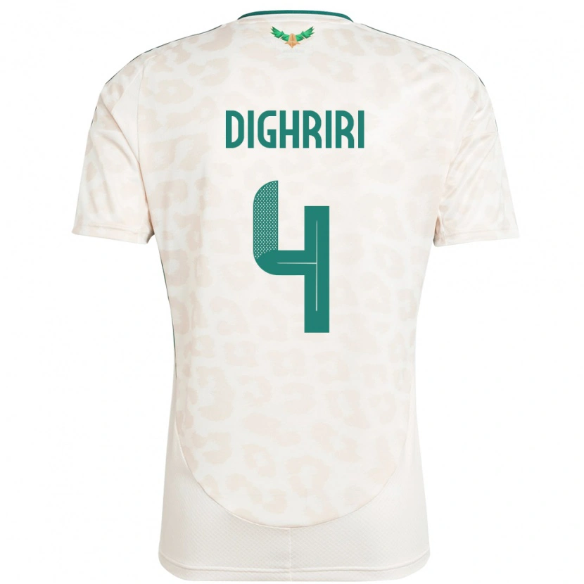 Danxen Hombre Camiseta Arabia Saudita Khalid Dighriri #4 Blanco 2ª Equipación 24-26 La Camisa