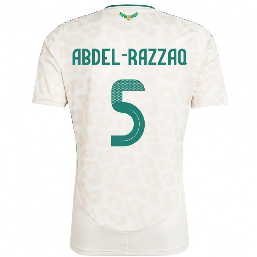 Danxen Hombre Camiseta Arabia Saudita Lana Abdel Razzaq #5 Blanco 2ª Equipación 24-26 La Camisa