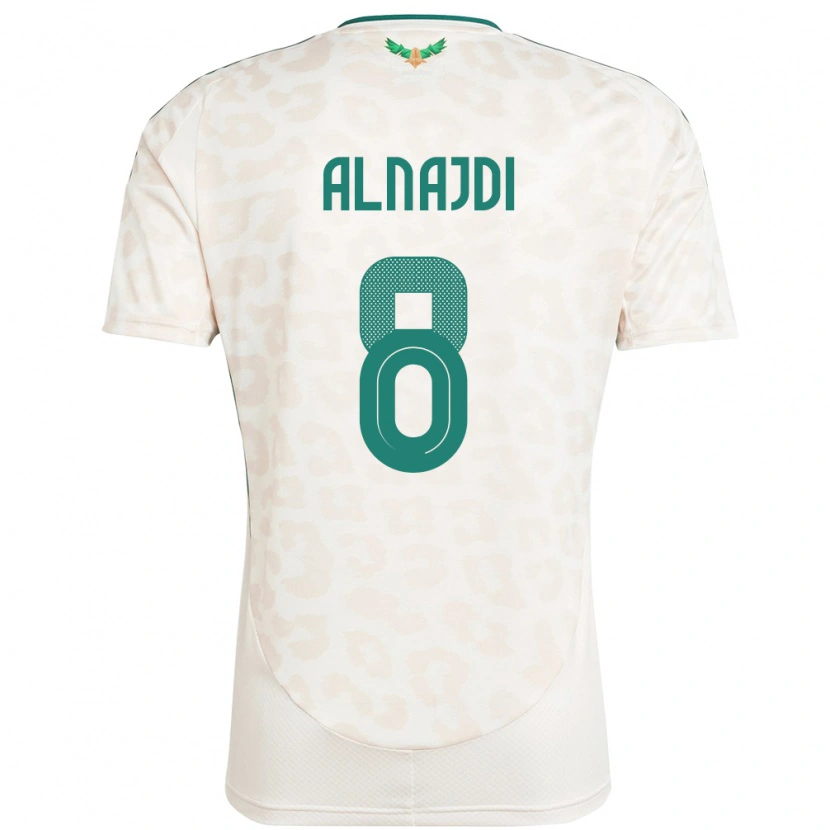 Danxen Hombre Camiseta Arabia Saudita Salem Alnajdi #8 Blanco 2ª Equipación 24-26 La Camisa
