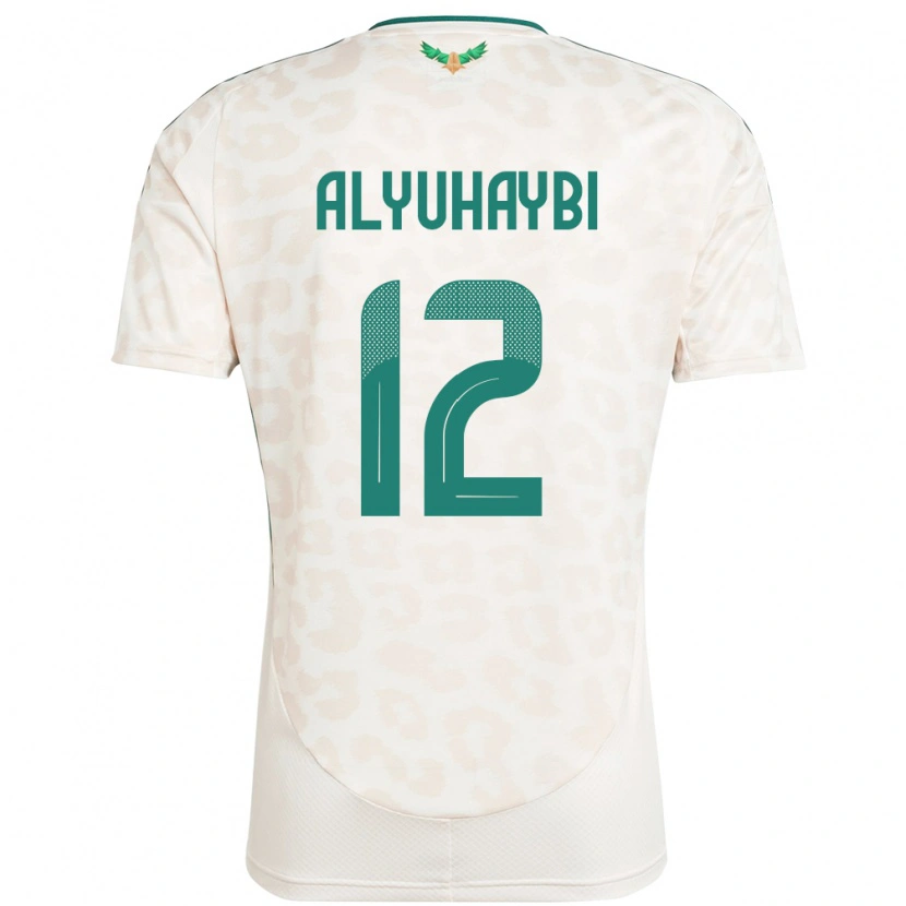 Danxen Hombre Camiseta Arabia Saudita Ammar Alyuhaybi #12 Blanco 2ª Equipación 24-26 La Camisa