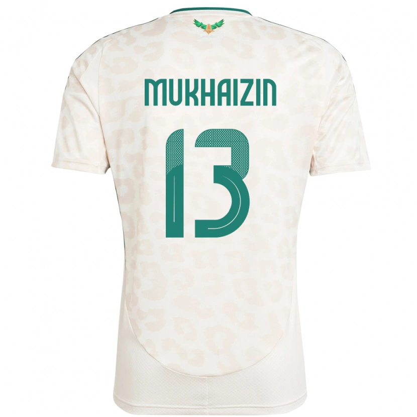 Danxen Hombre Camiseta Arabia Saudita Raghad Mukhaizin #13 Blanco 2ª Equipación 24-26 La Camisa