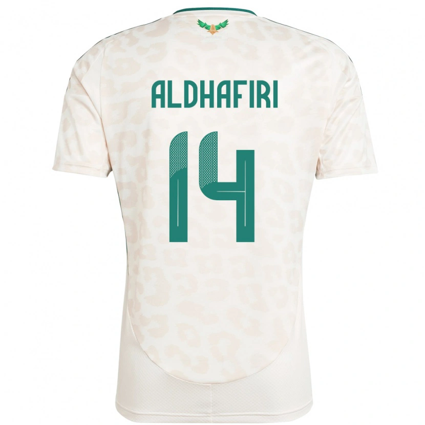 Danxen Hombre Camiseta Arabia Saudita Jathob Aldhafiri #14 Blanco 2ª Equipación 24-26 La Camisa