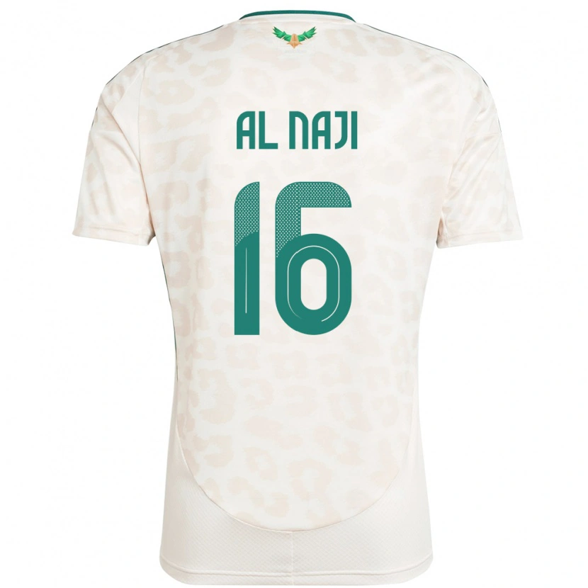 Danxen Hombre Camiseta Arabia Saudita Sami Al Naji #16 Blanco 2ª Equipación 24-26 La Camisa