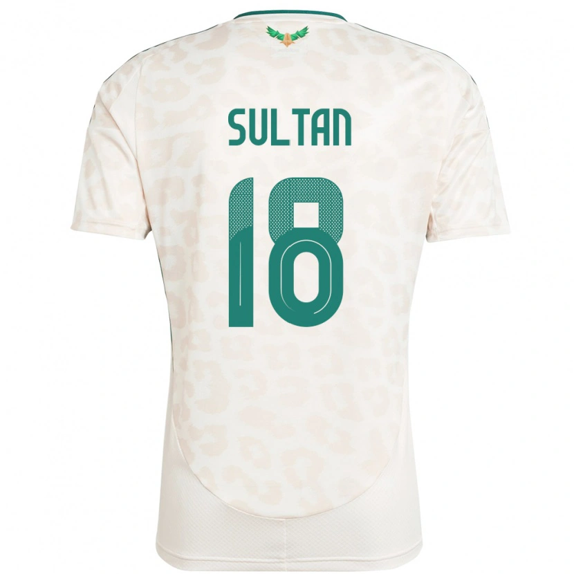Danxen Hombre Camiseta Arabia Saudita Qasim Sultan #18 Blanco 2ª Equipación 24-26 La Camisa