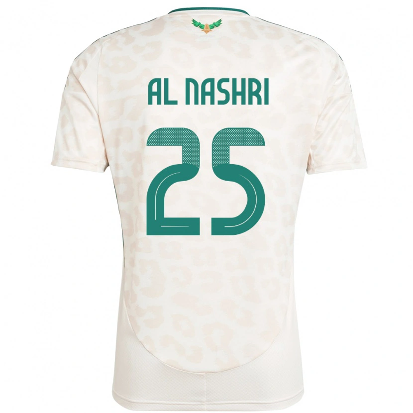 Danxen Hombre Camiseta Arabia Saudita Awad Al Nashri #25 Blanco 2ª Equipación 24-26 La Camisa