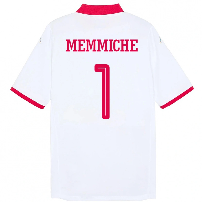 Danxen Hombre Camiseta Túnez Amanallah Memmiche #1 Blanco 2ª Equipación 24-26 La Camisa