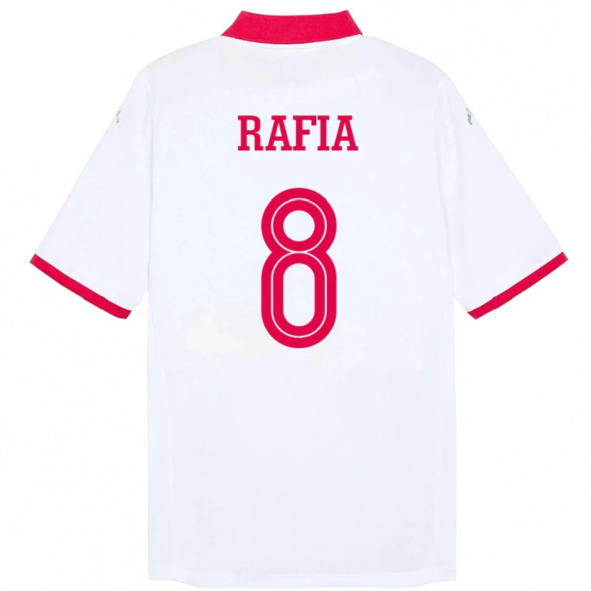Danxen Hombre Camiseta Túnez Hamza Rafia #8 Blanco 2ª Equipación 24-26 La Camisa