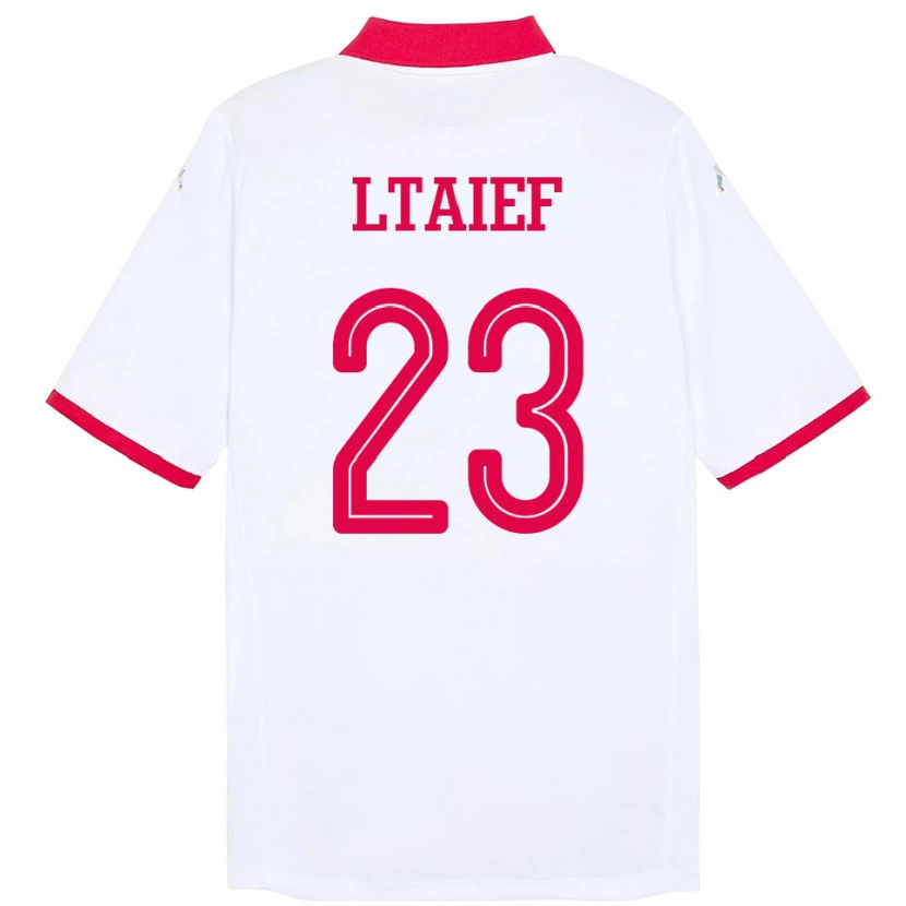 Danxen Hombre Camiseta Túnez Sayfallah Ltaief #23 Blanco 2ª Equipación 24-26 La Camisa