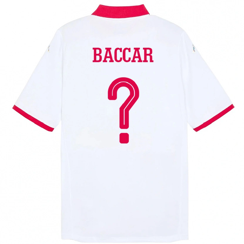 Danxen Hombre Camiseta Túnez Hichem Baccar #0 Blanco 2ª Equipación 24-26 La Camisa