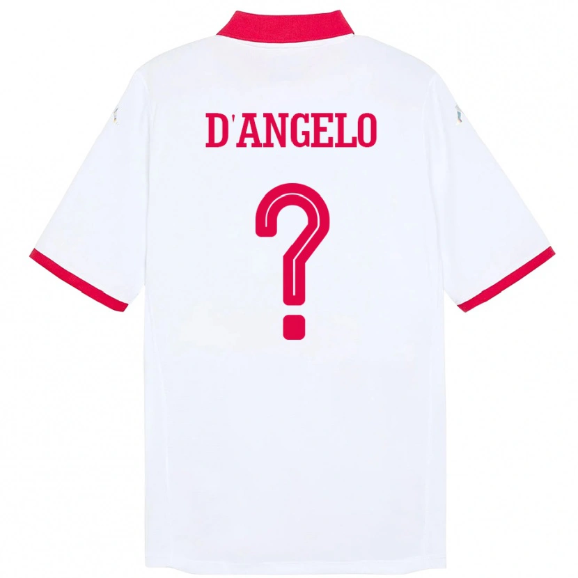 Danxen Hombre Camiseta Túnez Gianni D'angelo #0 Blanco 2ª Equipación 24-26 La Camisa