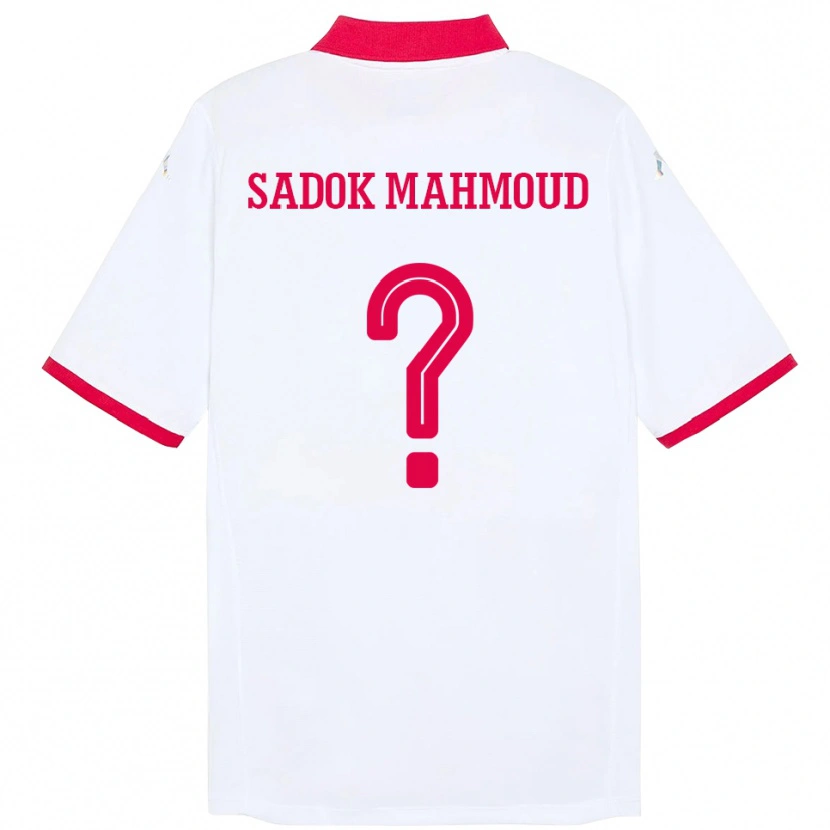 Danxen Hombre Camiseta Túnez Mohamed Sadok Mahmoud #0 Blanco 2ª Equipación 24-26 La Camisa