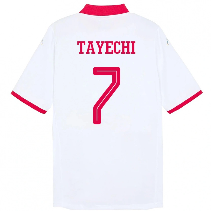 Danxen Hombre Camiseta Túnez Fedi Tayechi #7 Blanco 2ª Equipación 24-26 La Camisa