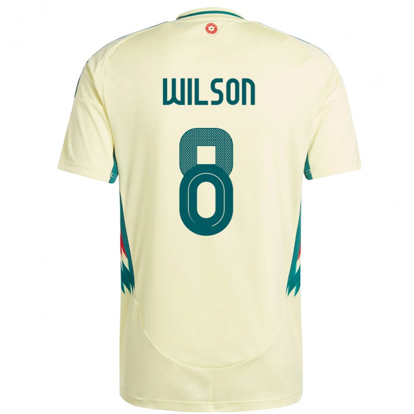 Danxen Hombre Camiseta Gales Harry Wilson #8 Beige Amarillo 2ª Equipación 24-26 La Camisa