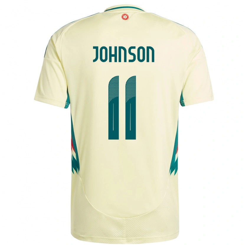 Danxen Hombre Camiseta Gales Brennan Johnson #11 Beige Amarillo 2ª Equipación 24-26 La Camisa