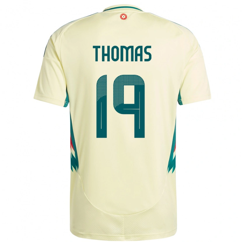 Danxen Hombre Camiseta Gales Sorba Thomas #19 Beige Amarillo 2ª Equipación 24-26 La Camisa