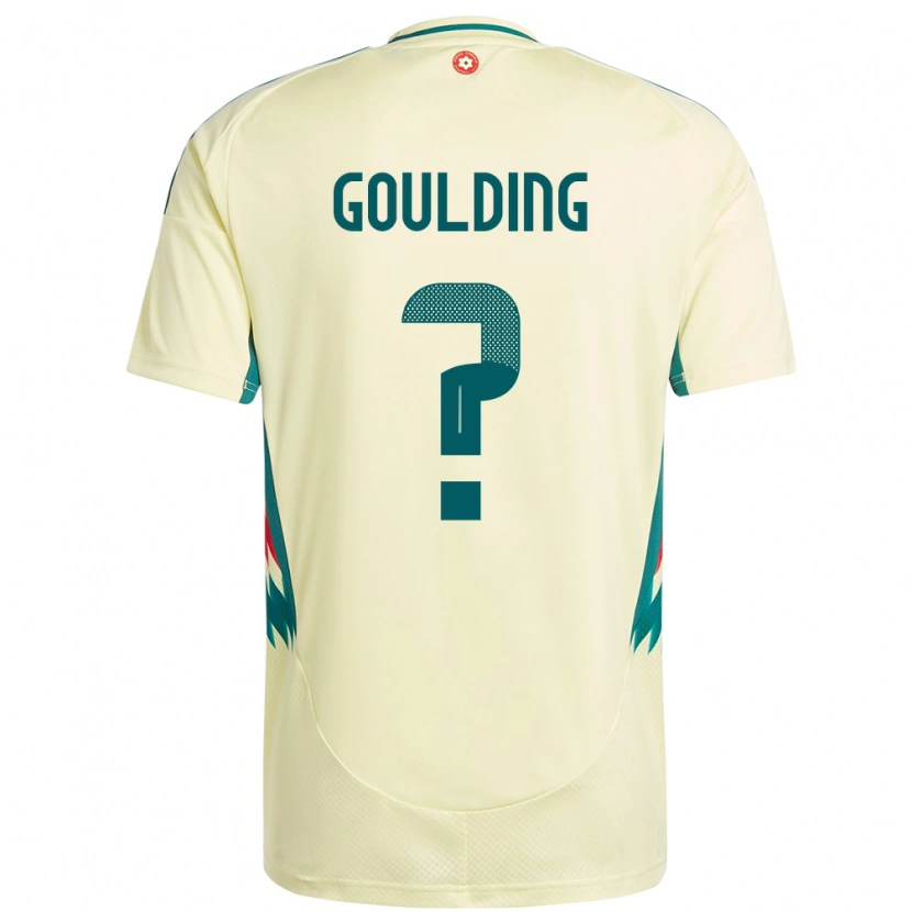 Danxen Hombre Camiseta Gales Dan Goulding #0 Beige Amarillo 2ª Equipación 24-26 La Camisa