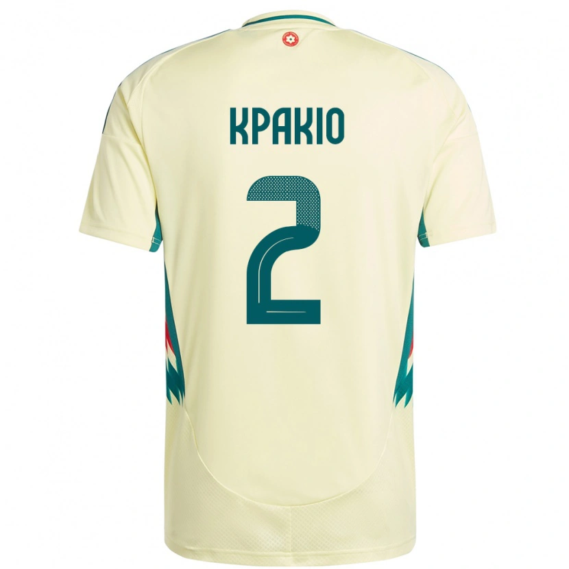 Danxen Hombre Camiseta Gales Ronan Kpakio #2 Beige Amarillo 2ª Equipación 24-26 La Camisa