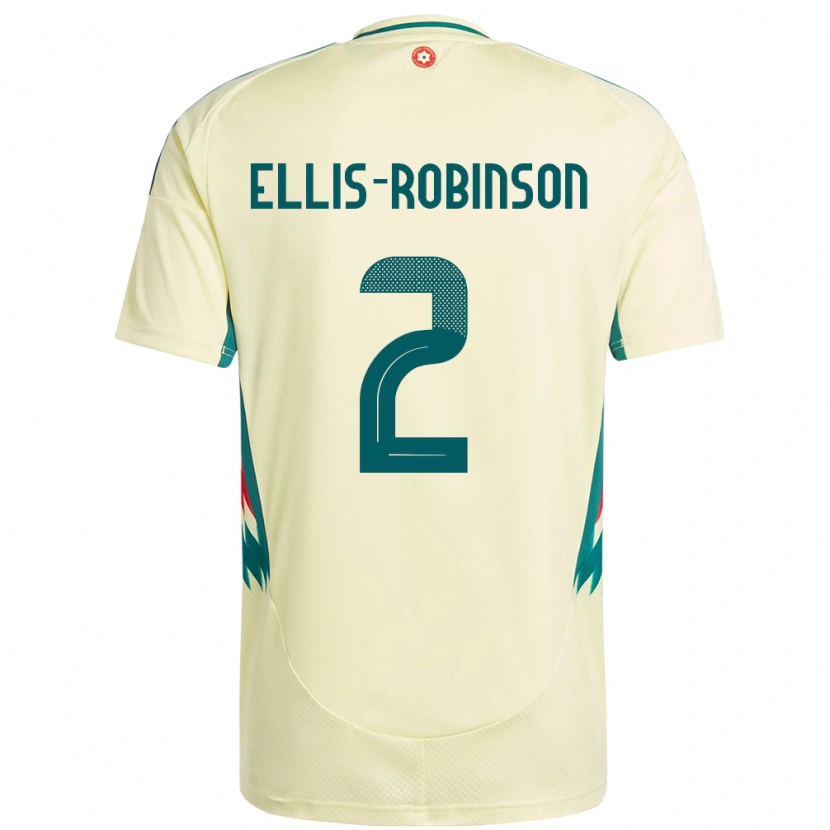 Danxen Hombre Camiseta Gales Eddie Ellis-Robinson #2 Beige Amarillo 2ª Equipación 24-26 La Camisa