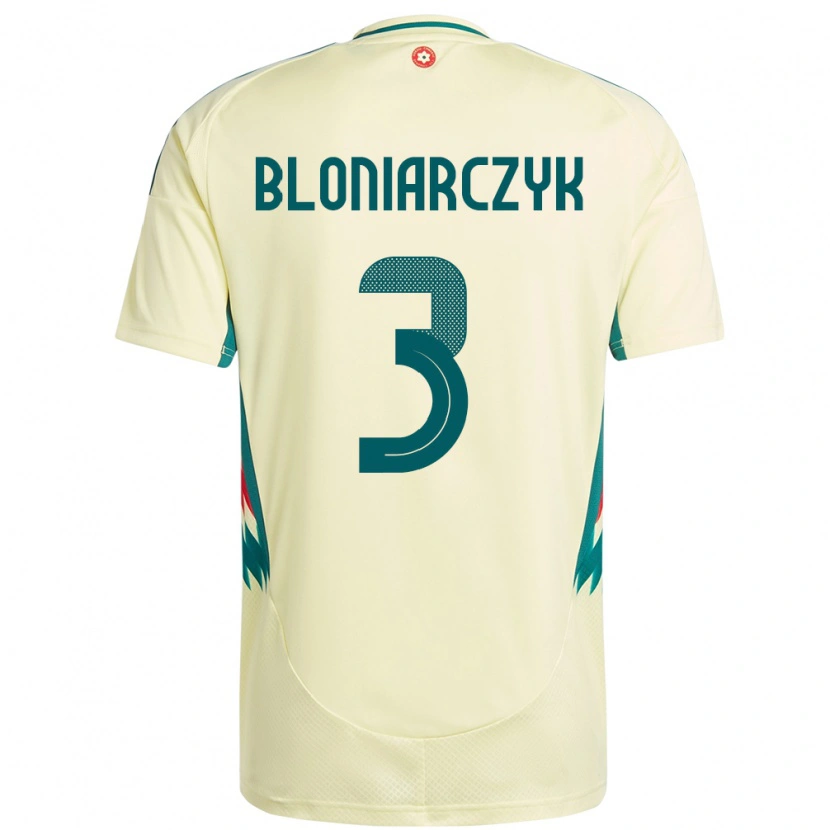 Danxen Hombre Camiseta Gales Kaven Bloniarczyk #3 Beige Amarillo 2ª Equipación 24-26 La Camisa