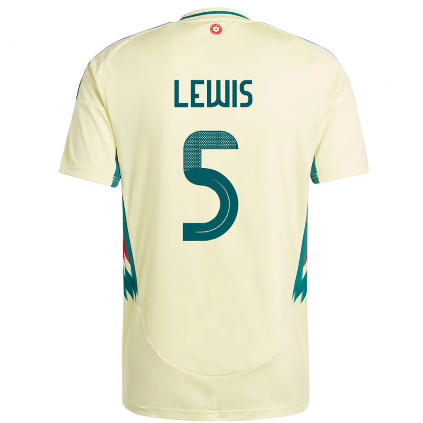 Danxen Hombre Camiseta Gales Emlyn Lewis #5 Beige Amarillo 2ª Equipación 24-26 La Camisa