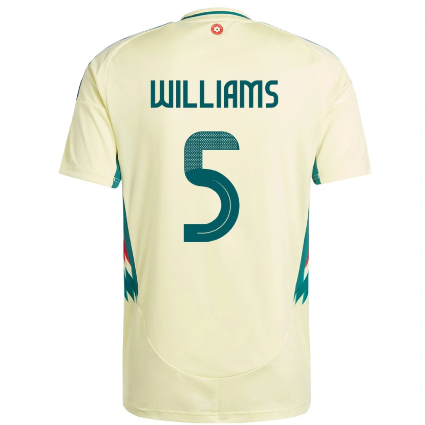 Danxen Hombre Camiseta Gales Ashton Williams #5 Beige Amarillo 2ª Equipación 24-26 La Camisa