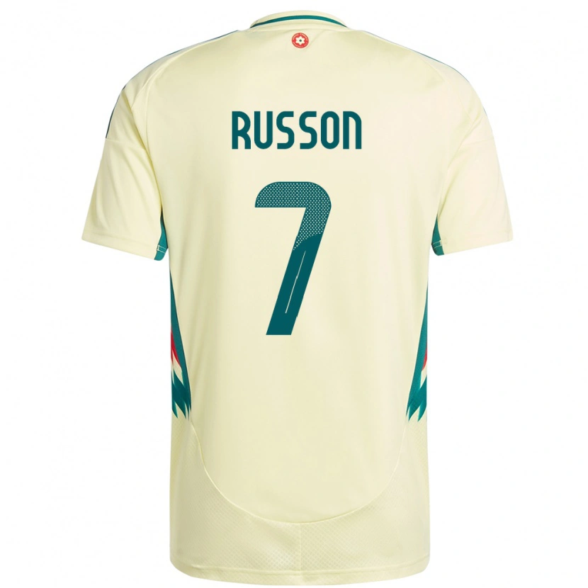 Danxen Hombre Camiseta Gales Will Russon #7 Beige Amarillo 2ª Equipación 24-26 La Camisa