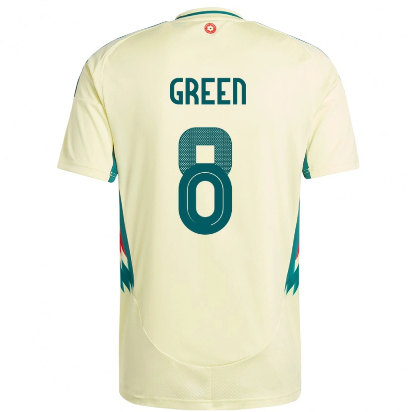 Danxen Hombre Camiseta Gales Clayton Green #8 Beige Amarillo 2ª Equipación 24-26 La Camisa