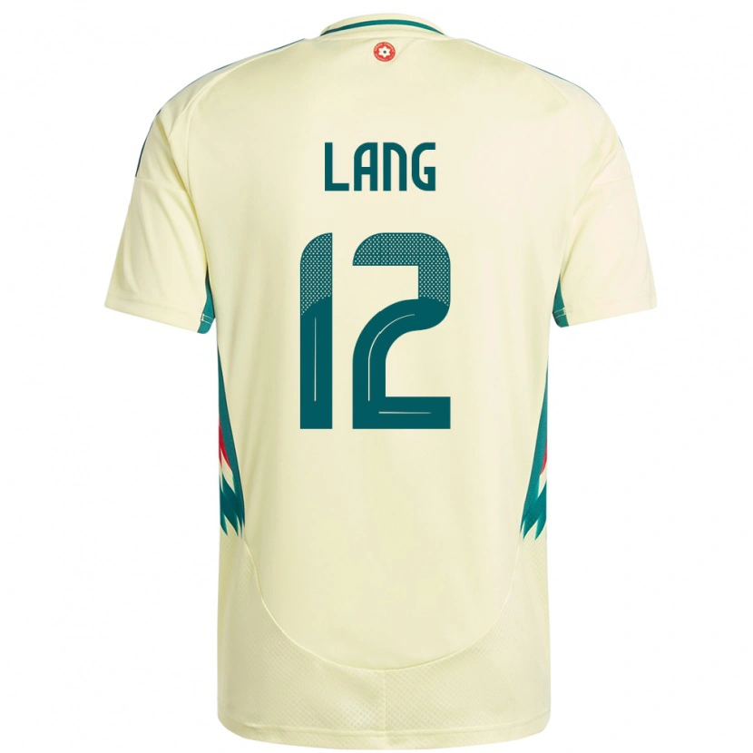 Danxen Hombre Camiseta Gales Alex Lang #12 Beige Amarillo 2ª Equipación 24-26 La Camisa
