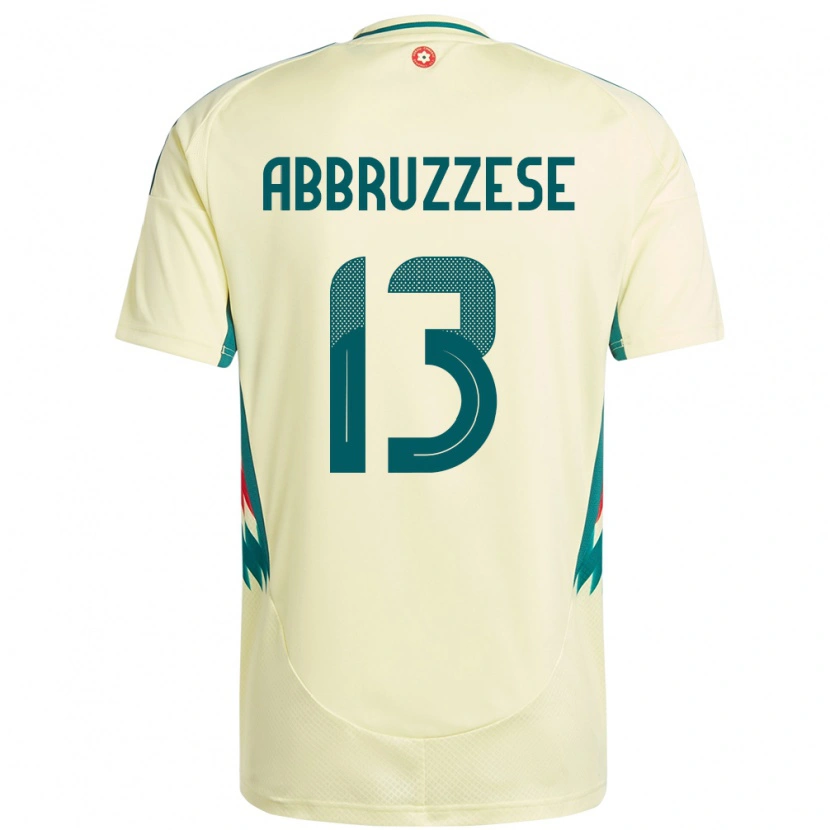 Danxen Hombre Camiseta Gales Rhys Abbruzzese #13 Beige Amarillo 2ª Equipación 24-26 La Camisa