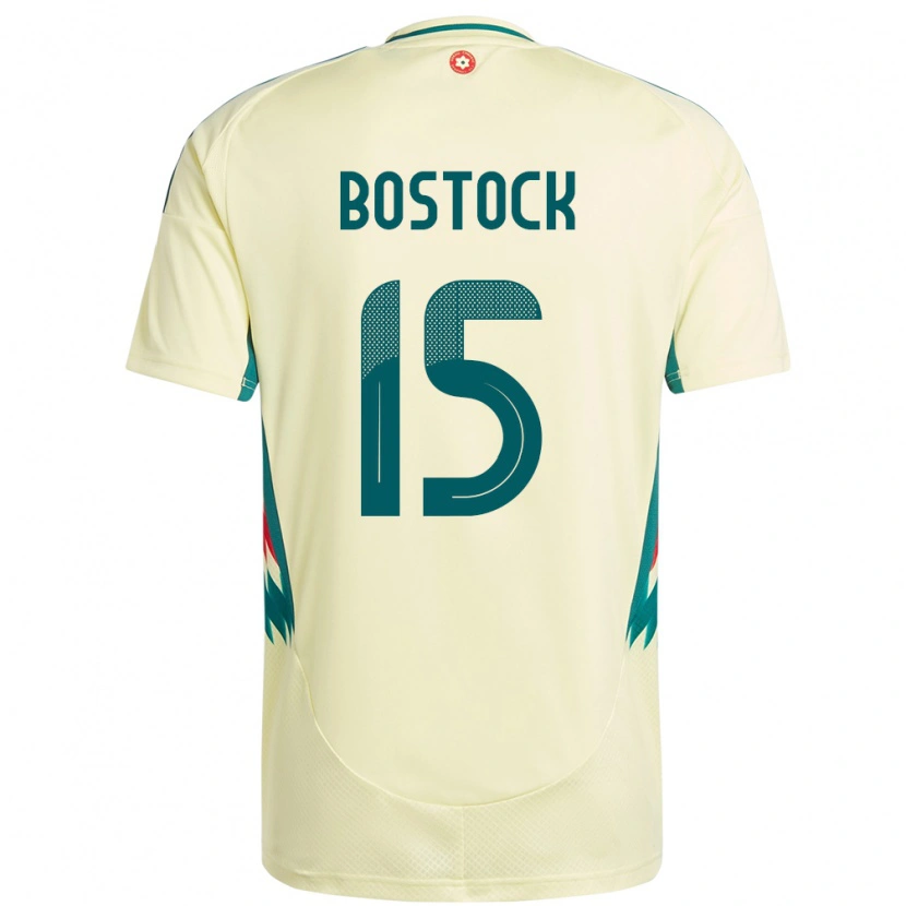 Danxen Hombre Camiseta Gales Oliver Bostock #15 Beige Amarillo 2ª Equipación 24-26 La Camisa