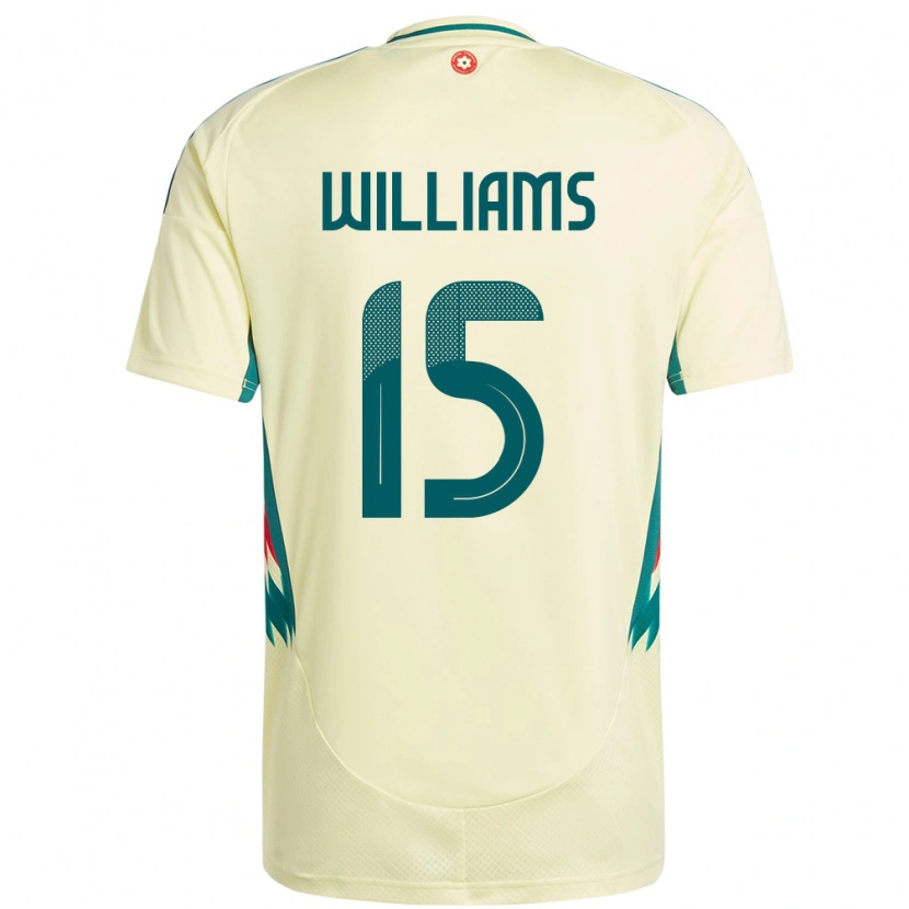 Danxen Hombre Camiseta Gales Joe Williams #15 Beige Amarillo 2ª Equipación 24-26 La Camisa