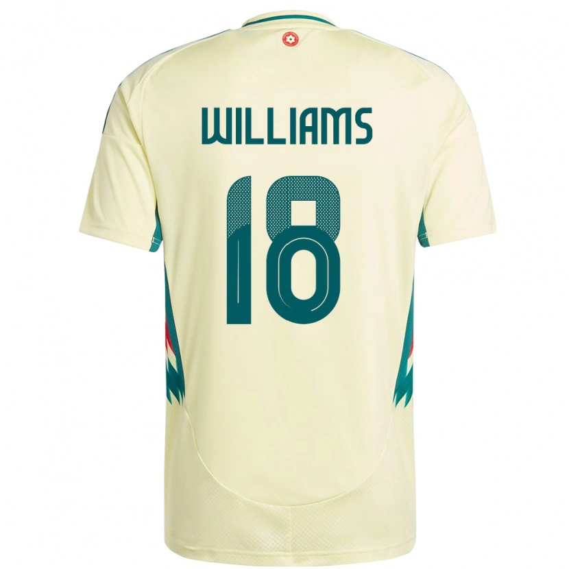 Danxen Hombre Camiseta Gales Josh Williams #18 Beige Amarillo 2ª Equipación 24-26 La Camisa