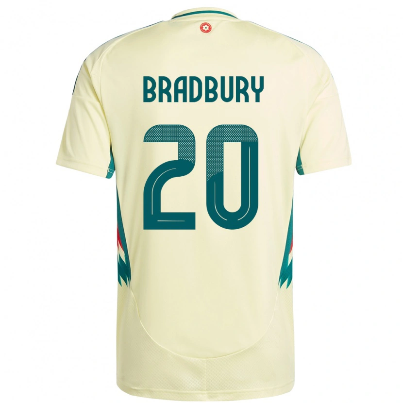Danxen Hombre Camiseta Gales Louie Bradbury #20 Beige Amarillo 2ª Equipación 24-26 La Camisa