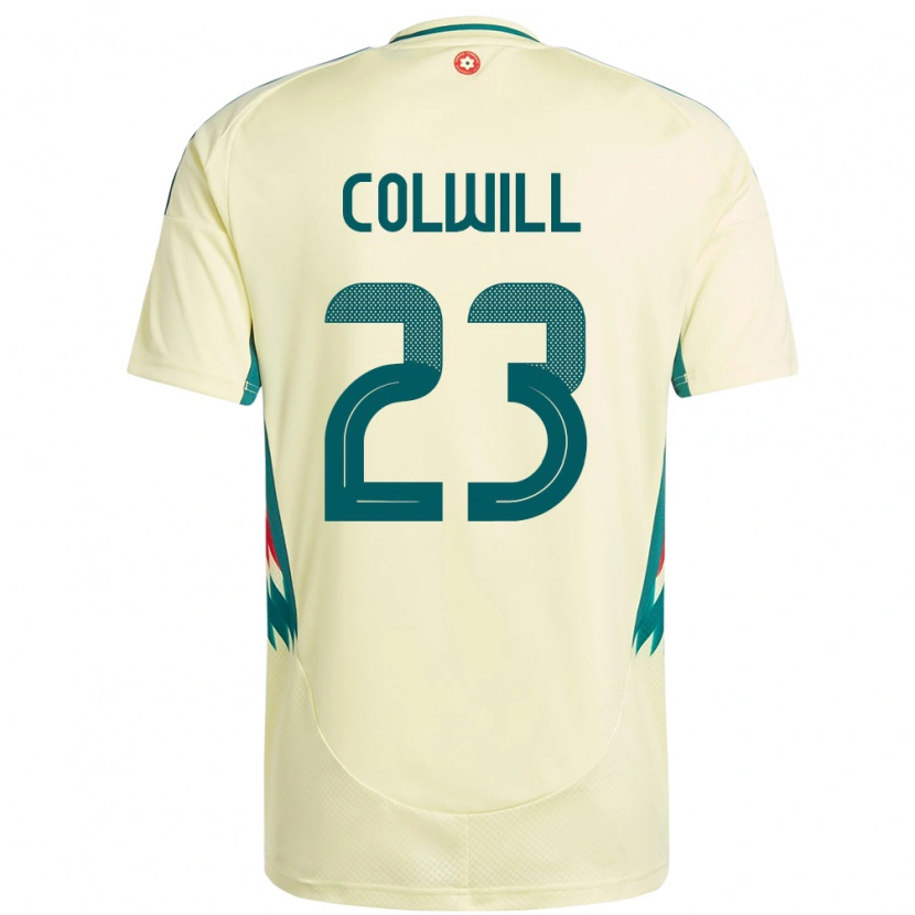 Danxen Hombre Camiseta Gales Joel Colwill #23 Beige Amarillo 2ª Equipación 24-26 La Camisa